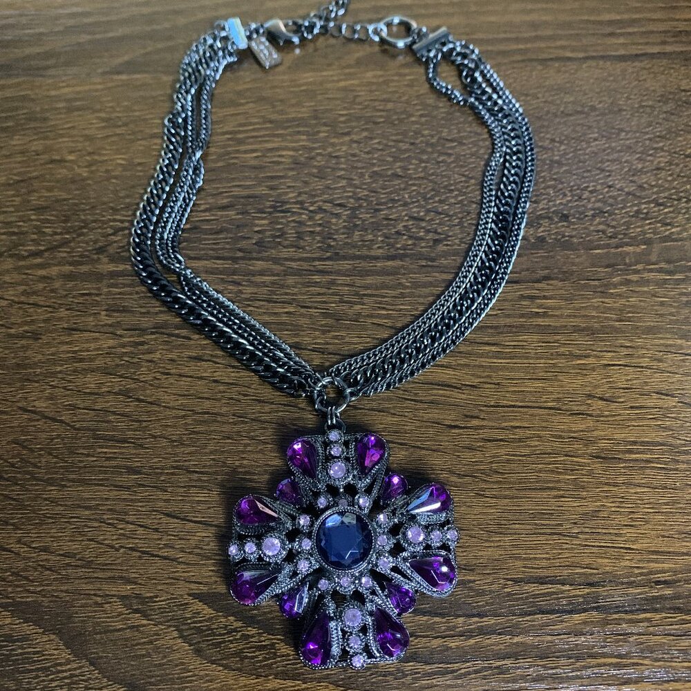 Badgley Mischka American Glamour Purple Necklace